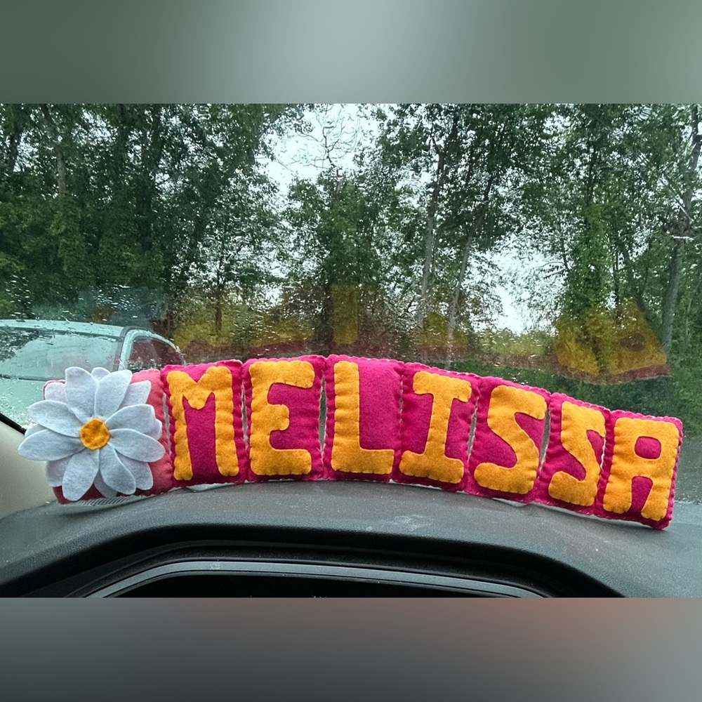 Custom Pink and Yellow Name Decor
